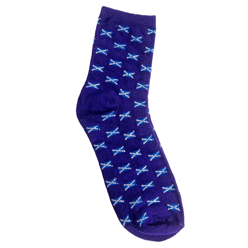 Men’s Scottish Socks – Nessie, Saltire or Multi Flag (UK 6–11) - Heritage Of Scotland - Multi Saltire