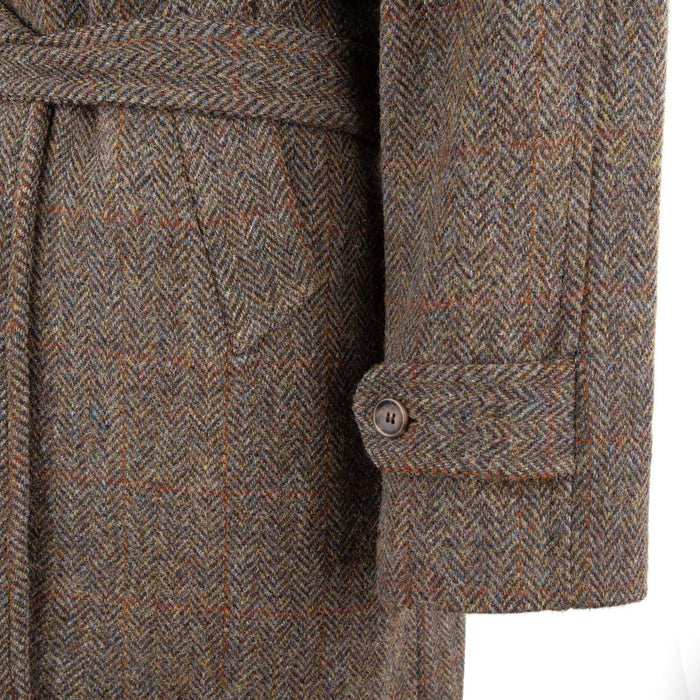 Mens Watson Harris Tweed Coat - Heritage Of Scotland - BROWN HERRINGBONE