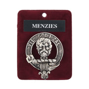 Menzies Clan Badge, Kilt Pin, Lapel Pin, Cufflinks, Keyring/Key Fob & Gift Set — Fine Pewter by Art Pewter — Made in Scotland (Shiny Finish) - Heritage Of Scotland - Badge