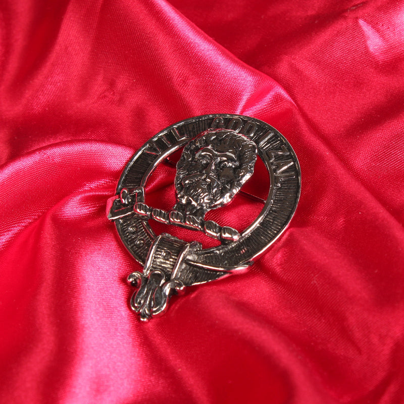 Menzies Clan Badge, Kilt Pin, Lapel Pin, Cufflinks, Keyring/Key Fob & Gift Set — Fine Pewter by Art Pewter — Made in Scotland (Shiny Finish) - Heritage Of Scotland - Badge