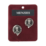 Menzies Clan Badge, Kilt Pin, Lapel Pin, Cufflinks, Keyring/Key Fob & Gift Set — Fine Pewter by Art Pewter — Made in Scotland (Shiny Finish) - Heritage Of Scotland - Cufflinks