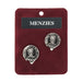 Menzies Clan Badge, Kilt Pin, Lapel Pin, Cufflinks, Keyring/Key Fob & Gift Set — Fine Pewter by Art Pewter — Made in Scotland (Shiny Finish) - Heritage Of Scotland - Cufflinks