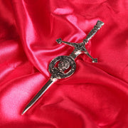 Menzies Clan Badge, Kilt Pin, Lapel Pin, Cufflinks, Keyring/Key Fob & Gift Set — Fine Pewter by Art Pewter — Made in Scotland (Shiny Finish) - Heritage Of Scotland - Kilt Pin