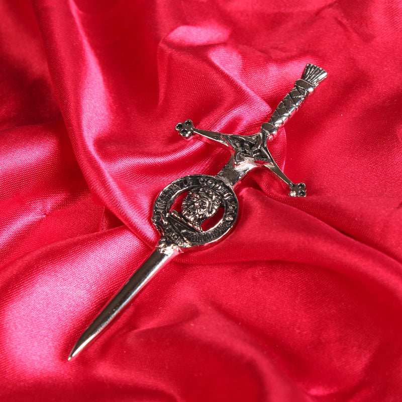 Menzies Clan Badge, Kilt Pin, Lapel Pin, Cufflinks, Keyring/Key Fob & Gift Set — Fine Pewter by Art Pewter — Made in Scotland (Shiny Finish) - Heritage Of Scotland - Kilt Pin