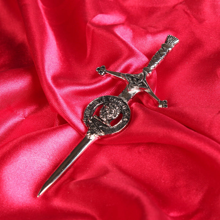 Menzies Clan Badge, Kilt Pin, Lapel Pin, Cufflinks, Keyring/Key Fob & Gift Set — Fine Pewter by Art Pewter — Made in Scotland (Shiny Finish) - Heritage Of Scotland - Kilt Pin