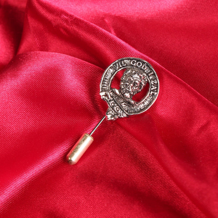 Menzies Clan Badge, Kilt Pin, Lapel Pin, Cufflinks, Keyring/Key Fob & Gift Set — Fine Pewter by Art Pewter — Made in Scotland (Shiny Finish) - Heritage Of Scotland - Lapel Pin