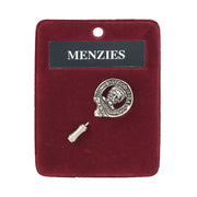 Menzies Clan Badge, Kilt Pin, Lapel Pin, Cufflinks, Keyring/Key Fob & Gift Set — Fine Pewter by Art Pewter — Made in Scotland (Shiny Finish) - Heritage Of Scotland - Lapel Pin