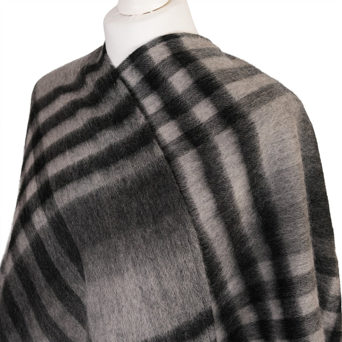 Mini Me Children’s Cape Edinburgh Lambswool - Chequer Tartan Dark Grey - Heritage Of Scotland - CHEQUER TARTAN DK GREY