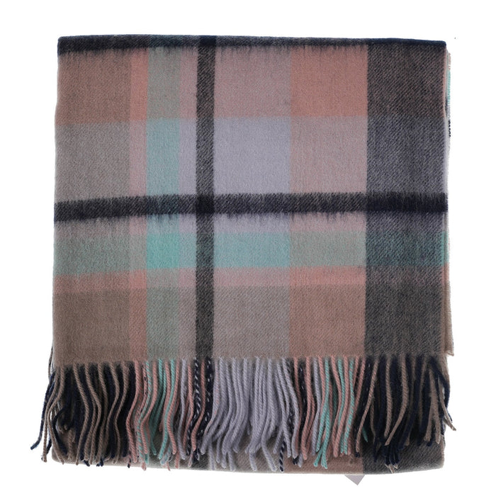 Mini Me Children’s Cape Edinburgh Lambswool Myriad Check - Navy/Greige/Light Blue - Heritage Of Scotland - Myriad Check - Navy/Greige/Light Blue