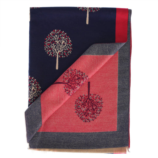 Mini Tree Super Soft Stole - Heritage Of Scotland - NAVY/RED