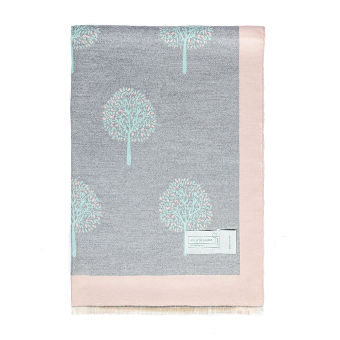 Mini Tree Super Soft Stole - Heritage Of Scotland - PINK/LT GREY