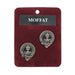 Moffat Clan Badge, Kilt Pin, Lapel Pin, Cufflinks, Keyring/Key Fob & Gift Set — Fine Pewter by Art Pewter — Made in Scotland (Shiny Finish) - Heritage Of Scotland - Cufflinks