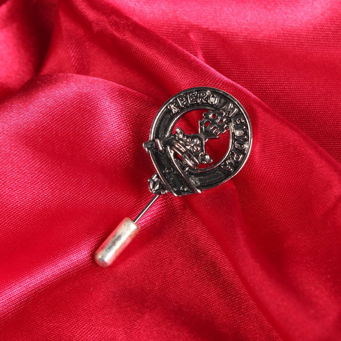 Moffat Clan Badge, Kilt Pin, Lapel Pin, Cufflinks, Keyring/Key Fob & Gift Set — Fine Pewter by Art Pewter — Made in Scotland (Shiny Finish) - Heritage Of Scotland - Lapel Pin