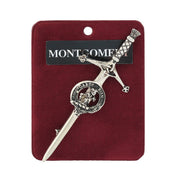 Montgomery Clan Badge, Kilt Pin, Lapel Pin, Cufflinks, Keyring/Key Fob & Gift Set — Fine Pewter by Art Pewter — Made in Scotland (Shiny Finish) - Heritage Of Scotland - Kilt Pin