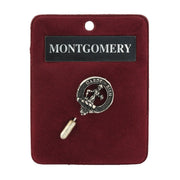 Montgomery Clan Badge, Kilt Pin, Lapel Pin, Cufflinks, Keyring/Key Fob & Gift Set — Fine Pewter by Art Pewter — Made in Scotland (Shiny Finish) - Heritage Of Scotland - Lapel Pin