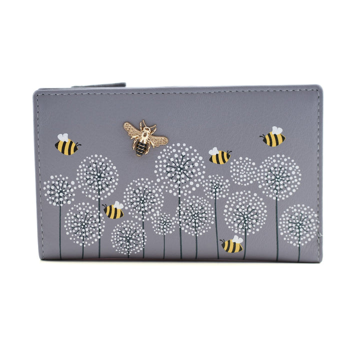 Moonflower Compact Bee Purse Grey - Heritage Of Scotland - GREY