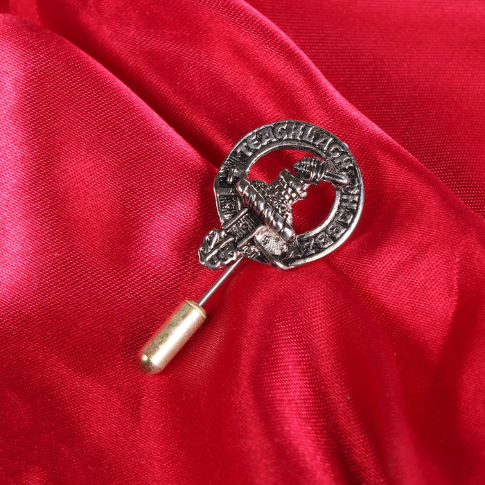 Morrison Clan Badge, Kilt Pin, Lapel Pin, Cufflinks, Keyring/Key Fob & Gift Set — Fine Pewter by Art Pewter — Made in Scotland (Shiny Finish) - Heritage Of Scotland - Lapel Pin