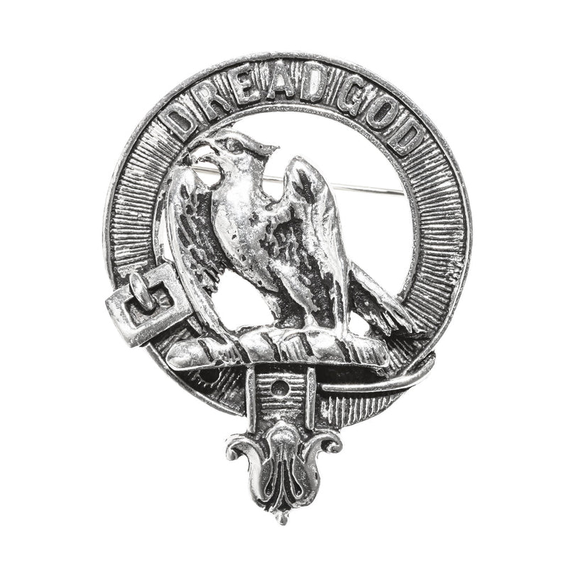 Munro Clan Badge, Kilt Pin, Lapel Pin, Cufflinks, Keyring/Key Fob & Gift Set — Fine Pewter by Art Pewter — Made in Scotland (Shiny Finish) - Heritage Of Scotland - Badge