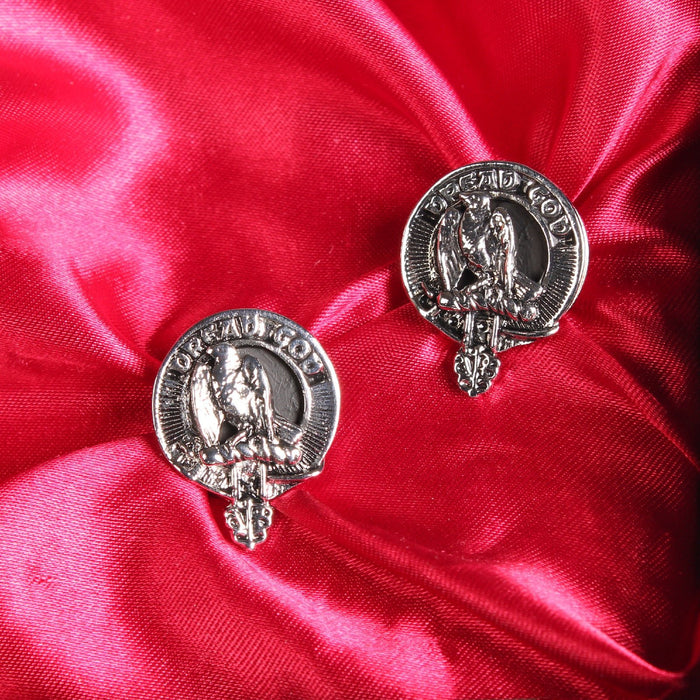 Munro Clan Badge, Kilt Pin, Lapel Pin, Cufflinks, Keyring/Key Fob & Gift Set — Fine Pewter by Art Pewter — Made in Scotland (Shiny Finish) - Heritage Of Scotland - Cufflinks