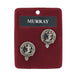 Murray Clan Badge, Kilt Pin, Lapel Pin, Cufflinks, Keyring/Key Fob & Gift Set — Fine Pewter by Art Pewter — Made in Scotland (Shiny Finish) - Heritage Of Scotland - Cufflinks