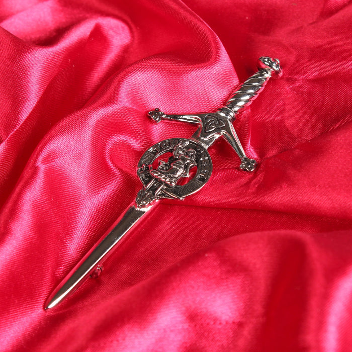 Murray Clan Badge, Kilt Pin, Lapel Pin, Cufflinks, Keyring/Key Fob & Gift Set — Fine Pewter by Art Pewter — Made in Scotland (Shiny Finish) - Heritage Of Scotland - Kilt Pin