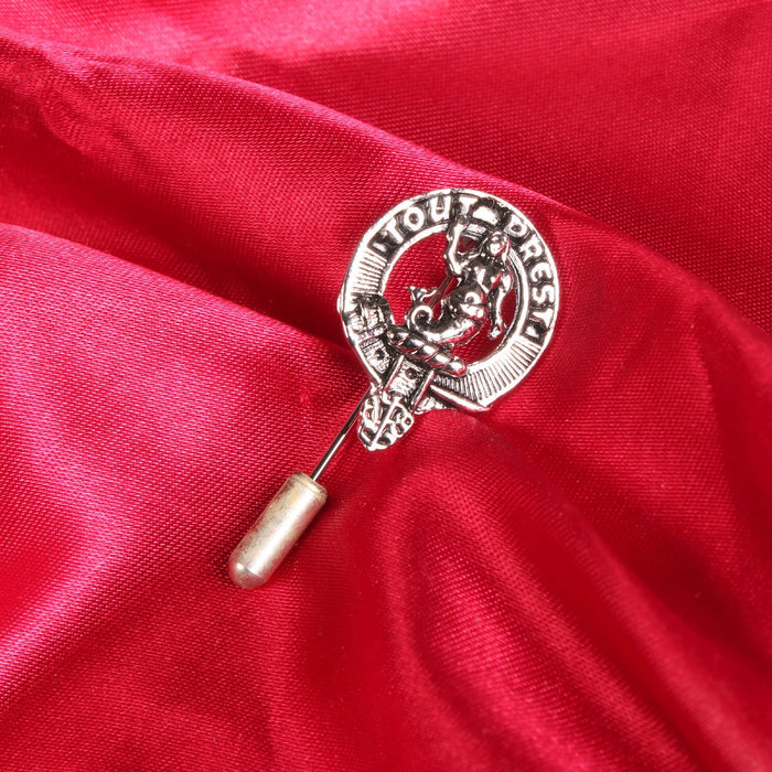 Murray Clan Badge, Kilt Pin, Lapel Pin, Cufflinks, Keyring/Key Fob & Gift Set — Fine Pewter by Art Pewter — Made in Scotland (Shiny Finish) - Heritage Of Scotland - Lapel Pin