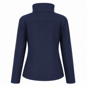 Navy Scotland Thistle Zip Softshell Jacket for Women - Heritage Of Scotland - S