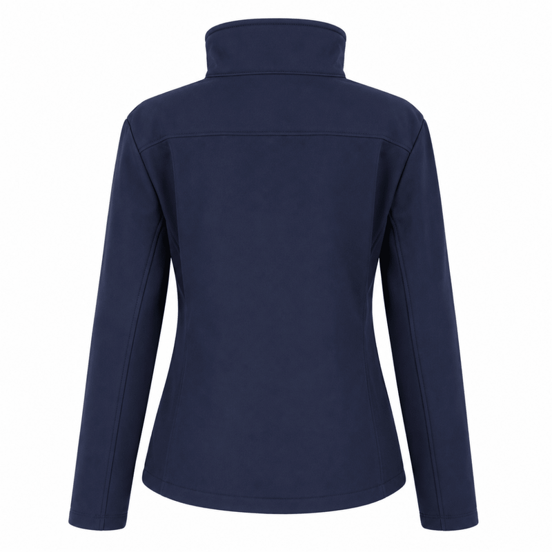 Navy Scotland Thistle Zip Softshell Jacket for Women - Heritage Of Scotland - S