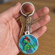 Nessie Rubber Keyring – Scottish Loch Ness Souvenir Keychain with Tartan Design - Heritage Of Scotland - 