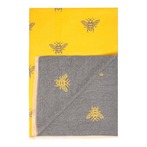 New Bee Super Soft Stole Ochre/Dark Grey - Heritage Of Scotland - OCHRE/DARK GREY