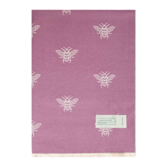 New Bee Super Soft Stole Purple/Light Grey - Heritage Of Scotland - PURPLE/LIGHT GREY