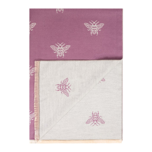 New Bee Super Soft Stole Purple/Light Grey - Heritage Of Scotland - PURPLE/LIGHT GREY