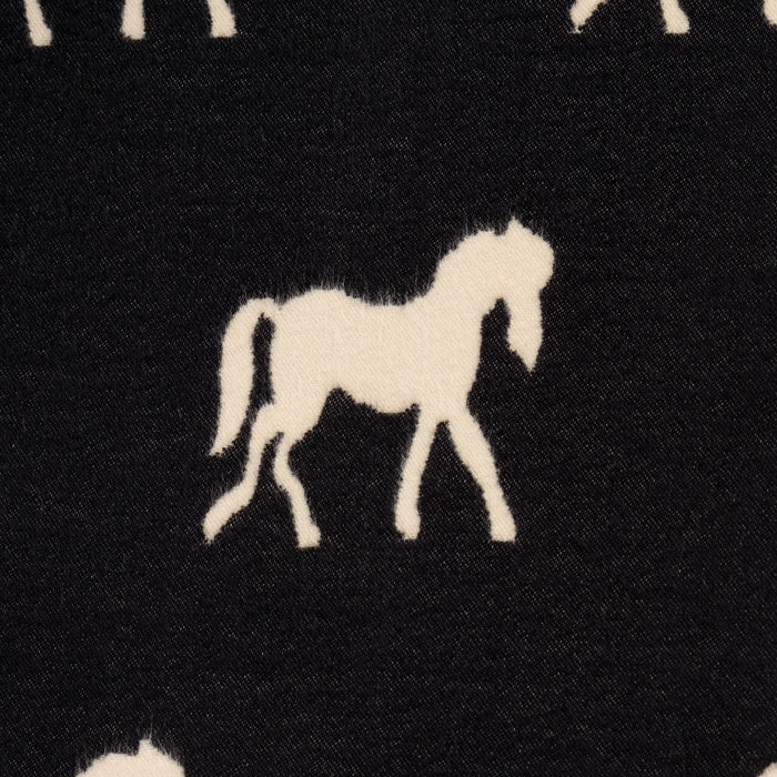 New Horse Super Soft Stole Black/White - Heritage Of Scotland - BLACK/WHITE