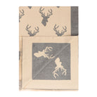 New Stag Super Soft Stole Cream/Light Grey - Heritage Of Scotland - CREAM/LIGHT GREY