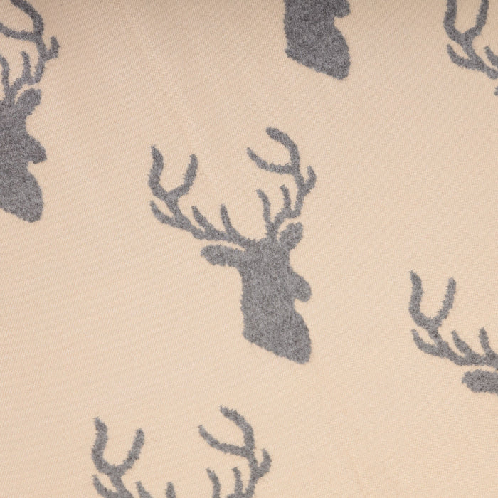 New Stag Super Soft Stole Cream/Light Grey - Heritage Of Scotland - CREAM/LIGHT GREY