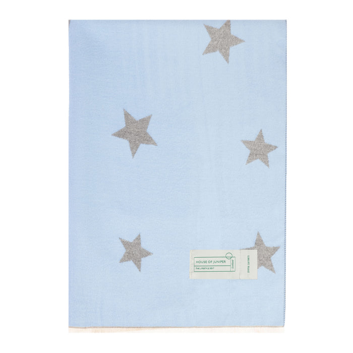 New Star Super Soft Stole Light Blue/Light Grey - Heritage Of Scotland - LIGHT BLUE/LIGHT GREY