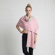 New Star Super Soft Stole Scarf – Bright Pink & Light Grey - Heritage Of Scotland - BRIGHT PINK/LIGHT GREY