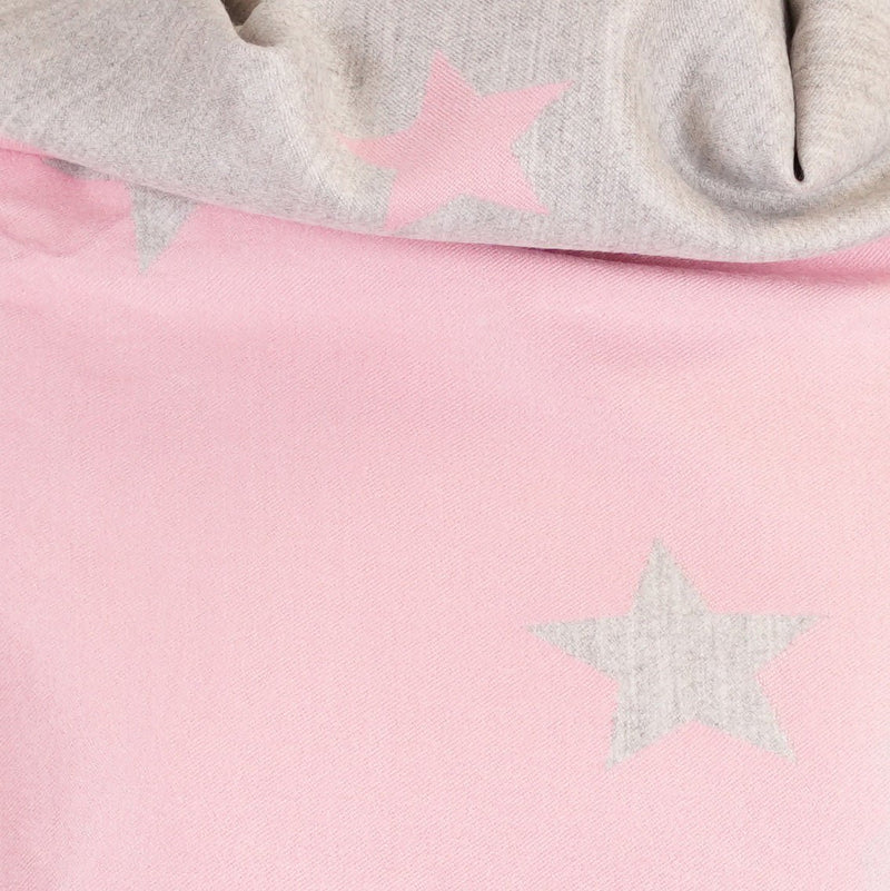 New Star Super Soft Stole Scarf – Bright Pink & Light Grey - Heritage Of Scotland - BRIGHT PINK/LIGHT GREY