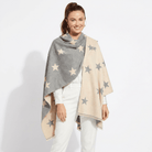 New Star Super Soft Stole Scarf – Cream & Light Grey - Heritage Of Scotland -
