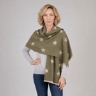 New Star Super Soft Stole Scarf – Olive and Beige - Heritage Of Scotland -