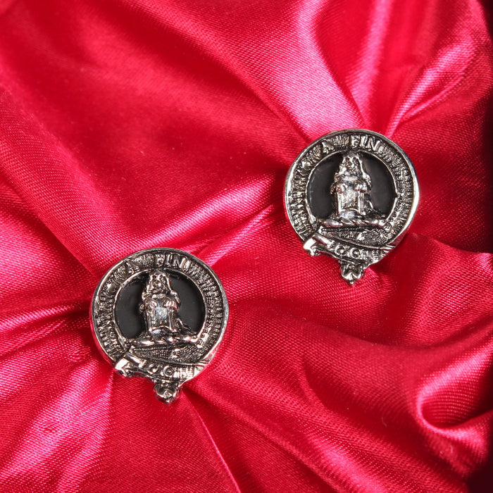 Ogilvie Clan Badge, Kilt Pin, Lapel Pin, Cufflinks, Keyring/Key Fob & Gift Set — Fine Pewter by Art Pewter — Made in Scotland (Shiny Finish) - Heritage Of Scotland - Cufflinks