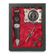 Ogilvie Clan Badge, Kilt Pin, Lapel Pin, Cufflinks, Keyring/Key Fob & Gift Set — Fine Pewter by Art Pewter — Made in Scotland (Shiny Finish) - Heritage Of Scotland - Gift Set