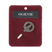 Ogilvie Clan Badge, Kilt Pin, Lapel Pin, Cufflinks, Keyring/Key Fob & Gift Set — Fine Pewter by Art Pewter — Made in Scotland (Shiny Finish) - Heritage Of Scotland - Lapel Pin