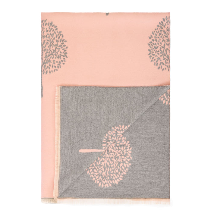 Original Tree Super Soft Stole Dusky Pink/Grey - Heritage Of Scotland - DUSKY PINK/GREY