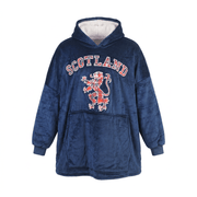 Oversized Scotland Hoodie Blanket for Adults – Navy Lion Rampant Design - Heritage Of Scotland -