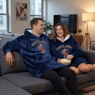 Oversized Scotland Hoodie Blanket for Adults – Navy Lion Rampant Design - Heritage Of Scotland -