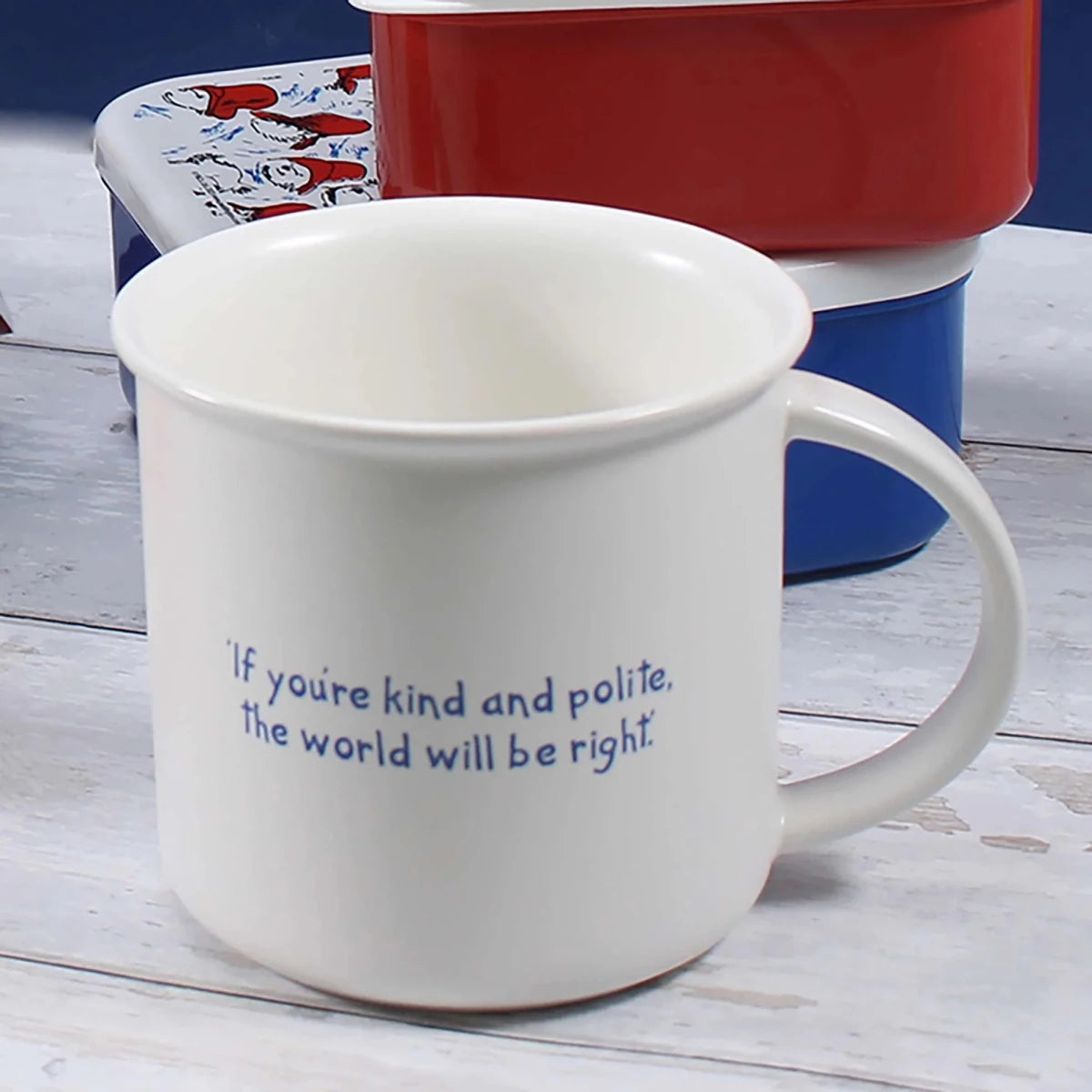 Paddington Bear Kind & Polite Enamel-Style Mug – 350ml - Heritage Of Scotland -