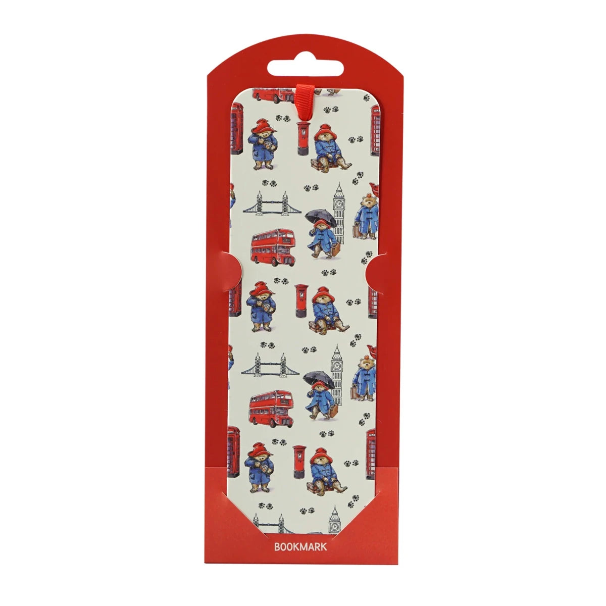 Paddington Bear London Paper Bookmark with Red Ribbon - Heritage Of Scotland -