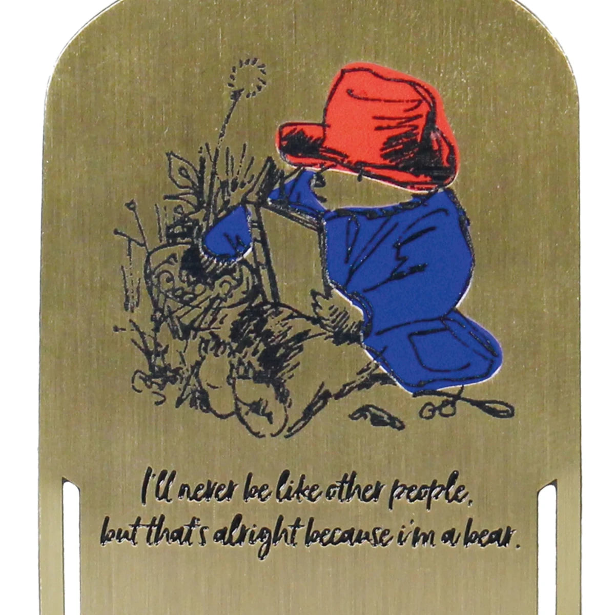 Paddington Bear Reading Quote Metal Bookmark - Heritage Of Scotland -
