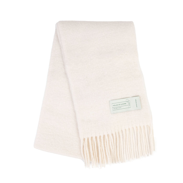 Plain Blanket Scarf Winter White - Heritage Of Scotland - WINTER WHITE